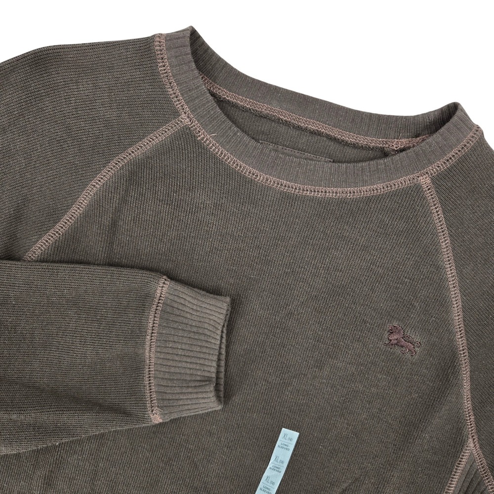 Old Navy NEW XL 14 Thermal Crewneck Kids Brown Gorpcore Earthy‎ Thin Sweater